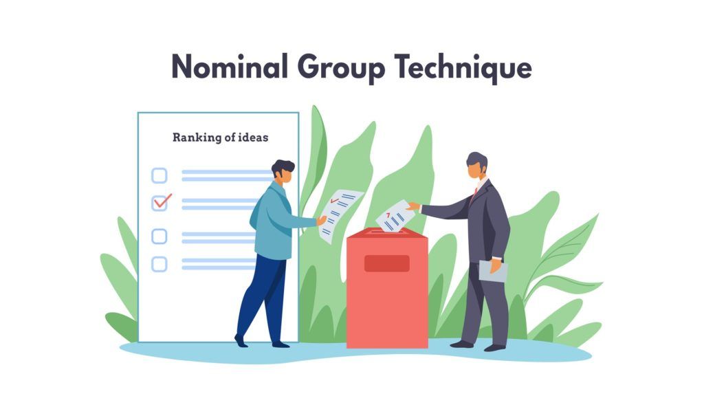 Nominal group brainstorming or Nominal group technique