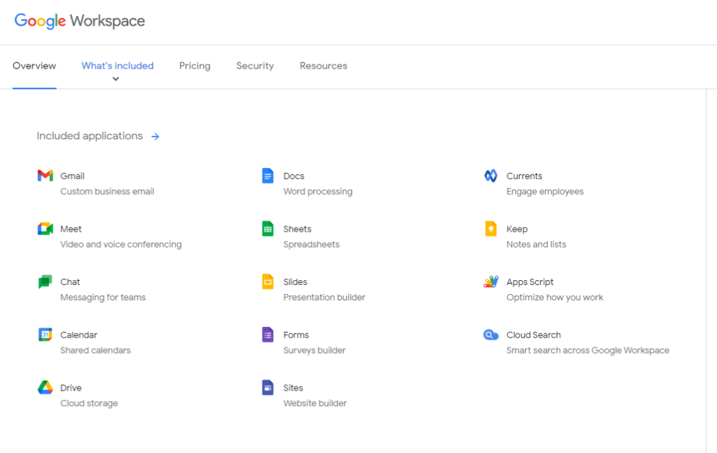 Google Workspace Apps